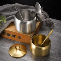 Offre Spéciale 304 acier inoxydable assaisonnement pot poivre sucre épices sel stockage conteneur cuisine Chili Sauce sel pot