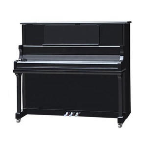 Piano droit vertical acoustique <span class=keywords><strong>noir</strong></span> Middleford 88 touches 126 cm avec <span class=keywords><strong>banc</strong></span> de piano réglable en bois massif offert - Product Image 1