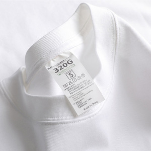 Vente en gros T-shirt manches courtes 320g en coton T-shirt épais et surdimensionné T-shirts unis vierges pour hommes - Product Image 1