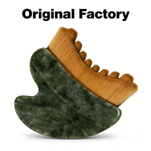 <span class=keywords><strong>Brosse</strong></span> de massage lymphatique du <span class=keywords><strong>visage</strong></span> avec outil de massage facial en jade naturel - Écologique et durable - Product Image 1