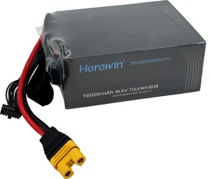 Batería Herewin Soft Pack 12S 16000mAh 44.4V 25C para Drones, Accesorios, Energía Segura y Confiable, Descarga Rápida, Larga Duración, Uso en UAV - Product Image 3
