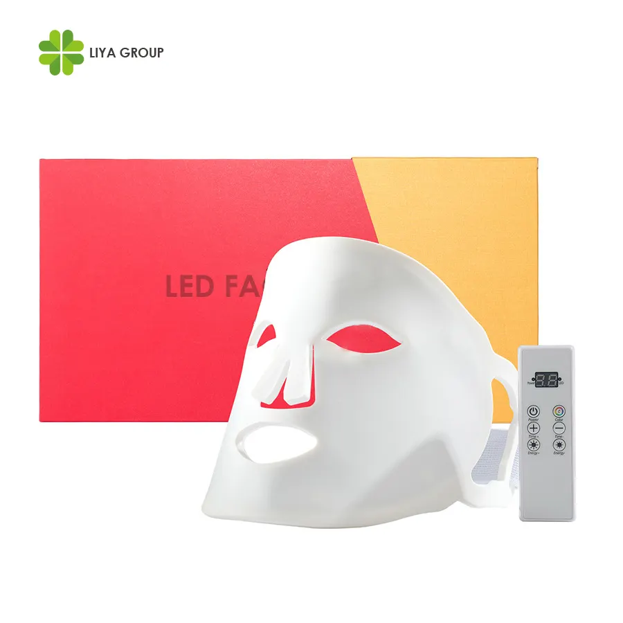 2023 LIYA High Quality Factory Hot Sale Silicone 7 Color LED Face Mask Rechargeable for Skin Care Weaken and Tightness