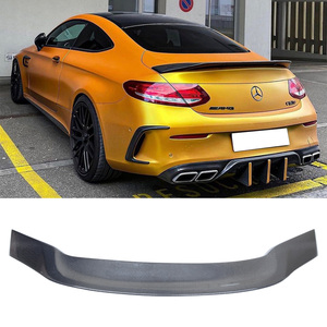For C-Class W205 C205 Coupe 2Door R Style Honeycomb Carbon Fiber Rear Spoiler Trunk Wing 2014-2020 - Product Image 1
