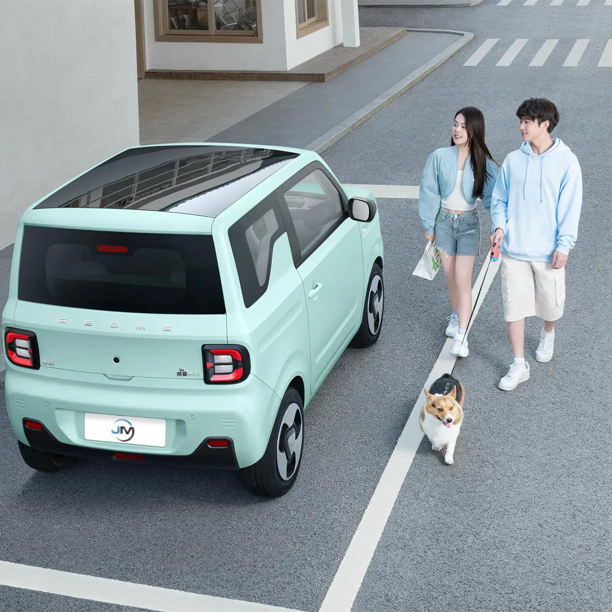 Geely mobil listrik pintar untuk anak perempuan, mobil Panda Mini Ev beruang lucu ekspor kendaraan energi baru