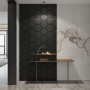 Pannelli Acustici Moderni per Hotel di Varie Forme, Colori Personalizzabili, Ecologici, Altamente Efficaci nell'Assorbimento del Suono, Esagonali in Legno - Product Image 3