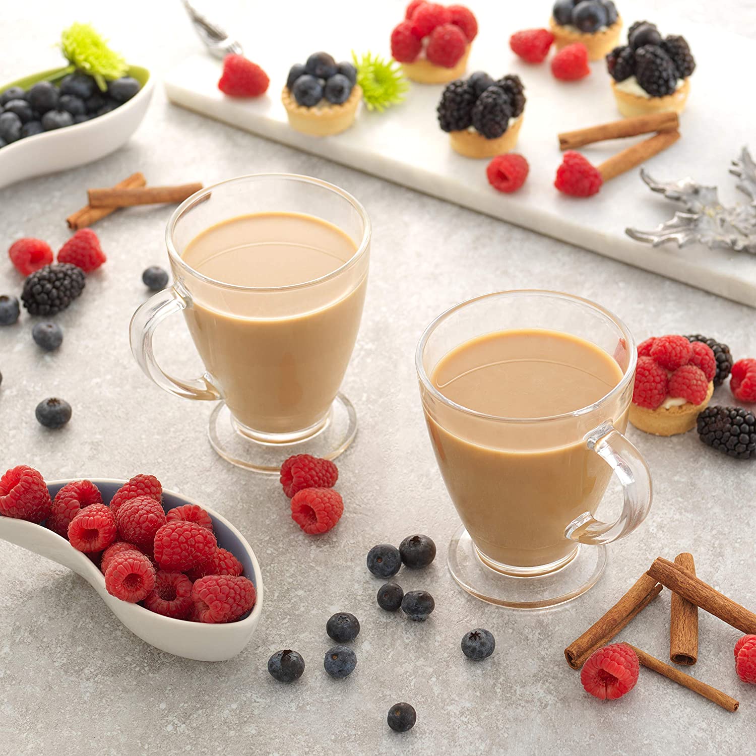 Declan Coffee Mug Glass Coffee Mugs Clear Glass Coffee Cups 16 Oz with Handles for Hot Beverages