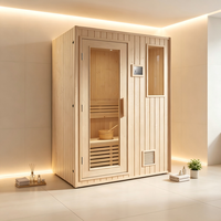 Salle de sauna en bois haut de gamme avec système de chauffage intelligent et style intérieur personnalisé pour projets hôteliers de luxe