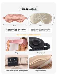 Masque de sommeil avec bandeau en soie hypoallergénique Cosy 3D profilé 16mm 19mm 22mm étiquette personnalisée 6A masque pour les yeux en soie de mûrier de qualité supérieure - Product Image 3