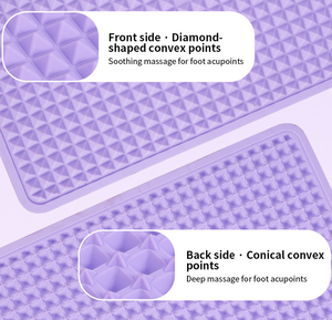 Outils de réflexologie plantaire, tapis de massage des points de pression, tapis de massage des pieds en silicone ovale double face - Product Image 6