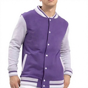 รับผลิตเสื้อแจ็คเก็ตวาร์ซิตี้ผู้ชายแบบ OEM ODM พร้อมปักโลโก้ตามสั่ง แขนหนัง ซับลิเมชั่น เสื้อแจ็คเก็ตฤดูหนาว ผู้ผลิตเสื้อผ้าสั่งทำ ขายส่ง - Product Image 1