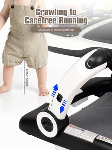 Marche-bébé pliable Purorigin avec roues et siège, anti-jambes en O, multifonction, marche-bébé à pousser à la main, marche-bébé en forme de U avec jouets musicaux - Product Image 3