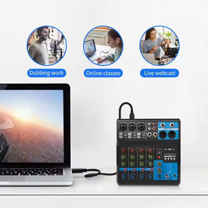 Cooyinka Nhựa <span class=keywords><strong>5</strong></span> Kênh USB BT Mini Xách Tay Âm Thanh Mixer Home Karaoke Âm Thanh Trộn Máy Tính - Product Image 4