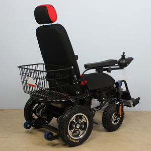 Silla de ruedas eléctrica de lujo con respaldo alto motorizada para exteriores y playa para ancianos con respaldo reclinable - Product Image 3