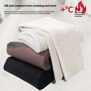 Pantalon de <span class=keywords><strong>maternité</strong></span> tendance automne-hiver, respirant, coupe ajustée, doublé <span class=keywords><strong>polaire</strong></span>, épais et chaud, avec taille élastique côtelée - Product Image 3