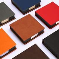 Bloc-notes avec logo personnalisé bloc-notes avec boîte en cuir PU Vente en gros d'usine