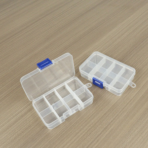 Transparent PP Plastic <b>Storage</b> <b>Box</b> 8 Compartments Detachable For Jewelry Parts Samples <b>Small</b> Items Organization - Product Image 2