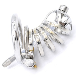 Jaula para Pene de Acero Inoxidable FRRK-12, Dispositivo de Castidad Cómodo, Candado para Pene, Herramienta Sexual BDSM con Accesorios para Hombre - Product Image 3