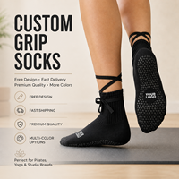 Chaussettes de yoga et de sport en coton pour femmes 2026, chaussettes de ballet antidérapantes en coton, chaussettes de Pilates antidérapantes avec logo de marque personnalisé