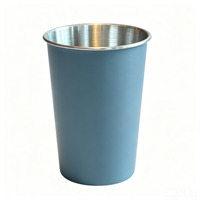 Gobelet de camping extérieur en acier inoxydable 304 à paroi simple pour bière, jus, café, tasse anti-chute pour enfants et adultes, pique-nique