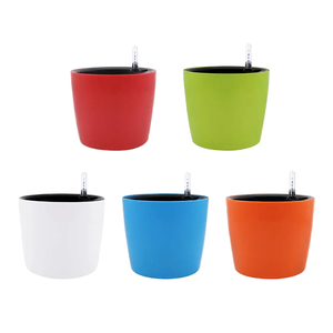 Macetas Redondas de Plástico con Autorriego e Indicador de Nivel de Agua para Plantas de Interior como Hiedra Dorada, Violeta Africana y Orquídeas - Product Image 5
