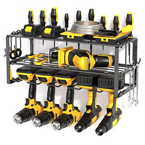 Hot Selling Power Drill Holder Racks Heavy Duty Power Tool Organizer Wall Mount Layers Storage Station Multifunction Rectangle