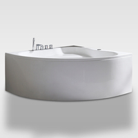 Grande baignoire de trempage en forme de cœur pour massage tourbillon pour deux personnes