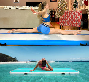 Tapis de gymnastique gonflable multifonctionnel 10FT Air Track pour entraînement de gymnastique avec pompe - Product Image 6