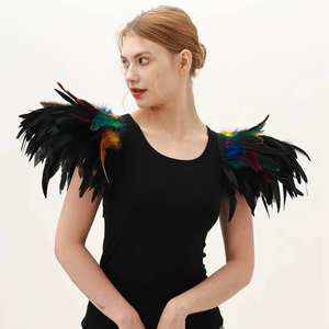 Promotion : Châle en dentelle et plumes pour déguisement, épaules douces, idéal pour les fêtes, spectacles de danse, festivals de musique, mariages - Product Image 5