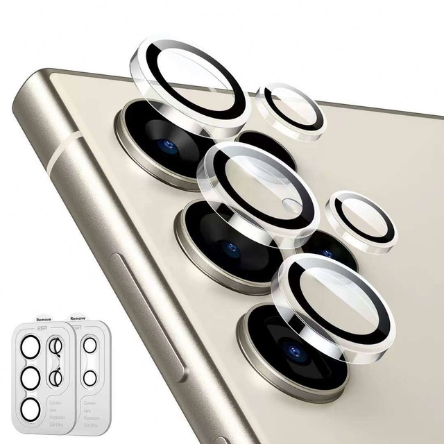 3D Mobile Ring Lens Screen Cover Tempered Camera Glass Lens Protector Film for Samsung S25 ultra S24 ultra S23 S22 S21 Lens Film