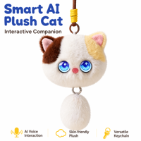 En gros, Pendentif chat musical électrique en peluche douce et mignonne à grands yeux, chantant, parlant et dansant, avec queue détachable, breloque de sac unisexe pour enfants