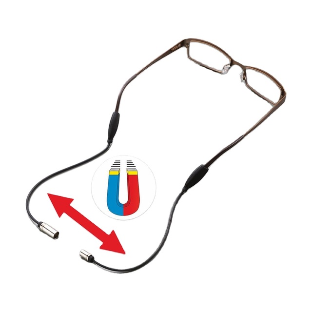 Colorful Silicone Eyeglass Rope Sunglasses Accessories Chain With Magnet Connection