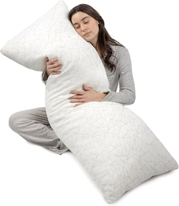 20x54inch Adjustable Bamboo Shredded Memory Foam Long <strong>Pillow</strong> <strong>for</strong> <strong>Bed</strong> Sleeping <strong>Big</strong> Large Firm Full Body <strong>Pillow</strong> <strong>for</strong> Side Sleeper - Product Image 1