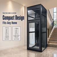 Fabrikneuer Outdoor-Mini-Aufzug zum günstigen Preis: 2-Personen-Kleinaufzug für Zuhause im modernen Design mit CE-Zertifikat