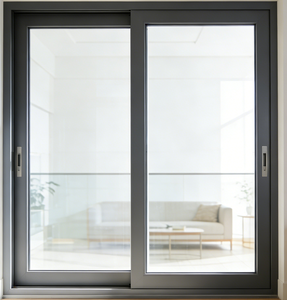 Salon moderne spacieux avec portes et fenêtres coulissantes en alliage d'aluminium, isolation thermique et décoration - Product Image 2