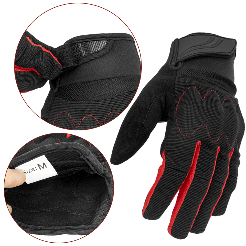 Пользовательские Нескользящие защитные мотоциклетные перчатки с закрытыми пальцами для занятий спортом на открытом воздухе