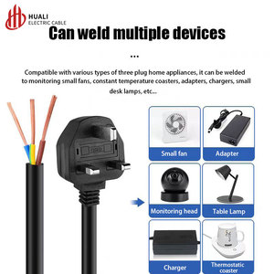 <span class=keywords><strong>Cable</strong></span> de Conexión con Enchufe Británico Grande, <span class=keywords><strong>Cable</strong></span> de Alimentación de Tres Núcleos Estándar Británico, 3 x 0.75 Metros Cuadrados, Corriente Nominal de 10A, 300V - Product Image 4