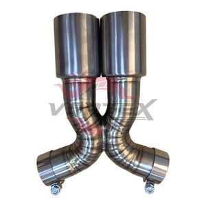 ท่อไอเสีย Vortex Valvetronic ไทเทเนียม สำหรับ Porsche 981 Boxster Cayman 2.7 3.4 ปี 2008-2015 แบบ Pie-cut สำหรับรถแข่ง เพิ่มประสิทธิภาพ - Product Image 3