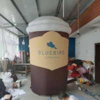 Modèle de tasse à café gonflable géante pour la publicité et la promotion d'événements Ballon de tasse à café gonflable personnalisé pour l'affichage de la marque
