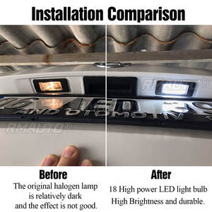 2 pièces, éclairage de plaque d'immatriculation LED, lampe 3B5998026 pour VW/Passat B5.5 Caddy MK3 Golf Transporter T5 T6 Touran/Jetta Syncro - Product Image 4