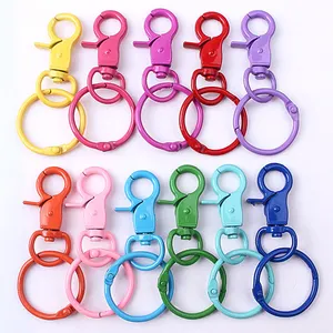 31mm Wholesale Fashionable Spray Paint Metal Key Buckle With Ring Customized Key Chain Sets Metal Crafts Hardware Accessories