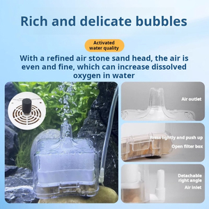 Acuario Rectangular Pequeño, Moderno y Ecológico con Filtro Cuadrado Integrado, Generador de Oxígeno y Máquina de Agua de Hadas con Succión Automática - Product Image 3