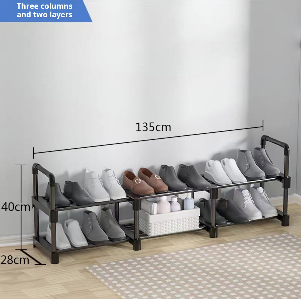 Trois colonnes et deux couches