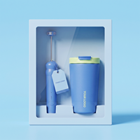 Ensemble cadeau de tasse à café isotherme avec mousseur à lait électrique, tasse de voyage en acier inoxydable, kit de vaisselle réutilisable pour logo personnalisé