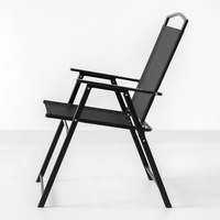 Chaises pliantes modernes avec plateau en verre trempé et cadre en acier, couleur personnalisable, pour extérieur, camping, salon, salle de bain