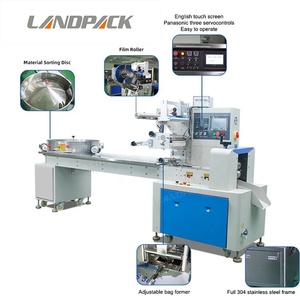 Petite machine d'emballage de bonbons sucrés, de chocolat, de dattes, en sachet, en flux continu - Product Image 4