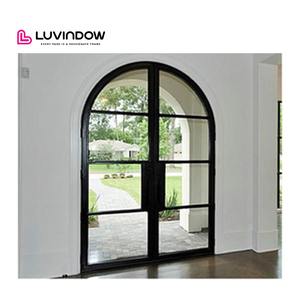 Puerta de Entrada de Acero de Diseño Francés Moderno para Exteriores de Casas en Oferta, con Doble Panel de Vidrio Templado Aislante y Aislamiento Acústico - Product Image 6