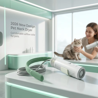 2026 New Design Pet Neck Hair Dryer 110,000 RPM Brushless High-Speed Blower Dog <strong>Cat</strong> Quiet 1500W Portable Negativ Pet Accessories