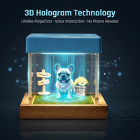 Caja Conmemorativa con Proyección Holográfica 3D para Mascotas, Interacción por Voz, Control Táctil, No Requiere Teléfono, Foto Personalizada Precargada