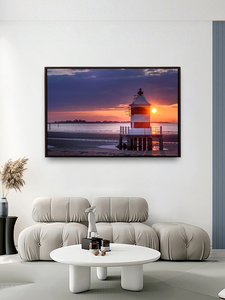 Venta caliente personalizado puesta <span class=keywords><strong>de</strong></span> <span class=keywords><strong>sol</strong></span> Offshore luces Led arte pared decoración lienzo luz Led lienzo pintura arte Led - Product Image 2