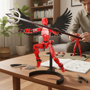 DIY関節可動フィギュア ラッキー、模型玩具、アクションフィギュアおもちゃ 誕生日プレゼント デスクトップデコレーション - Product Image 1